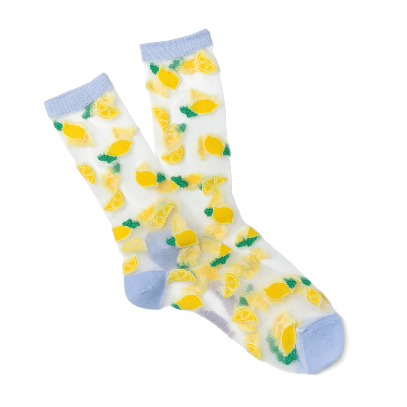 Lemon Sheer Socks