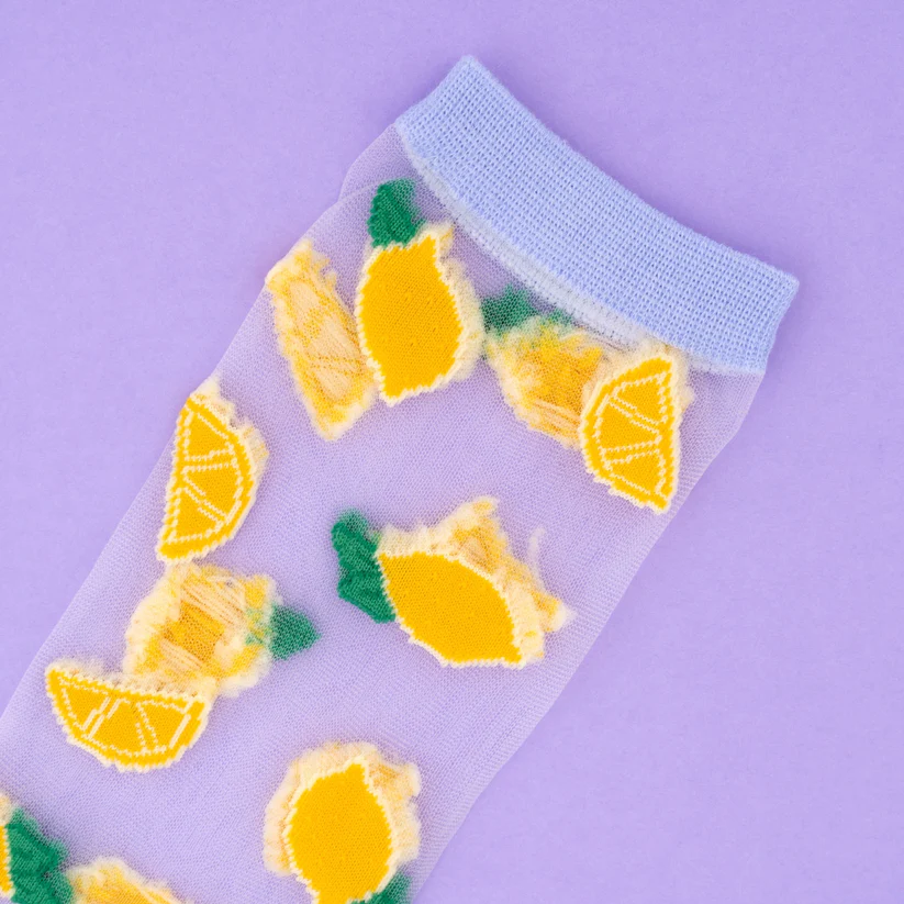 Lemon Sheer Socks