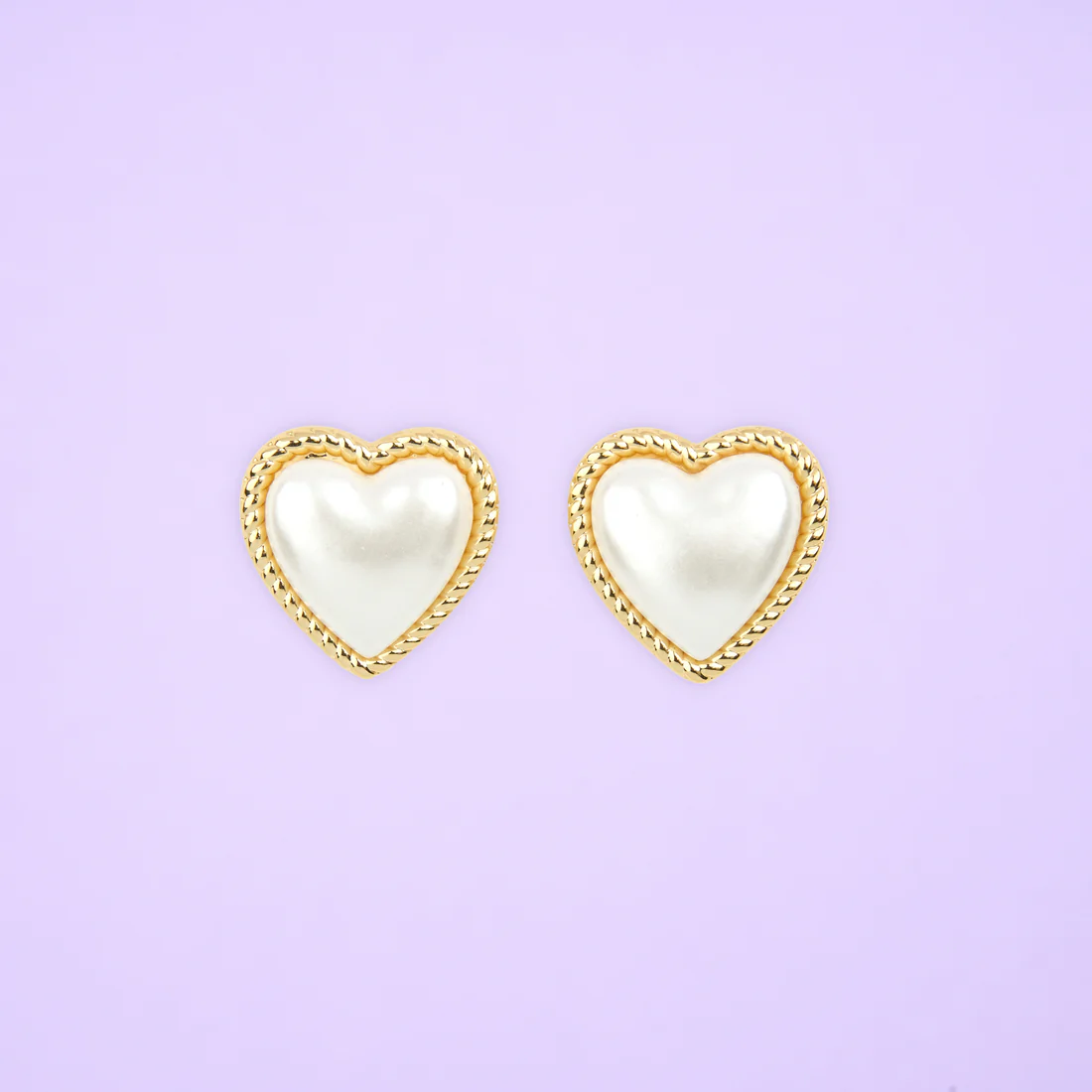 Pearl Heart Earrings