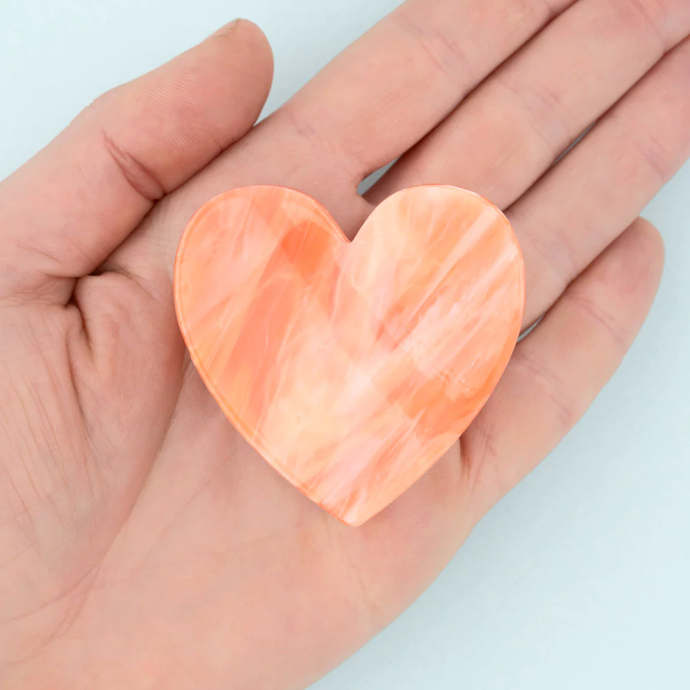 Pink Heart Hair Claw