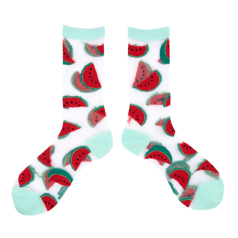 Watermelon Sheer Socks