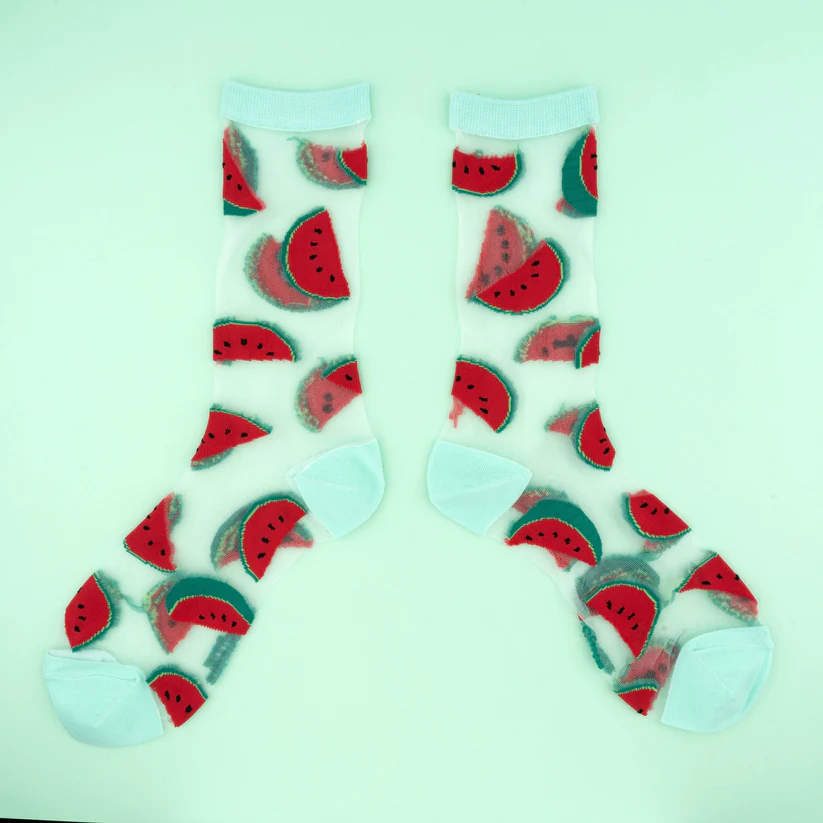 Watermelon Sheer Socks