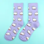 Ghost Cat Glow Socks