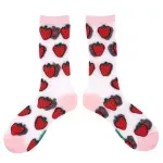 Strawberry Sheer Socks